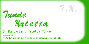 tunde maletta business card